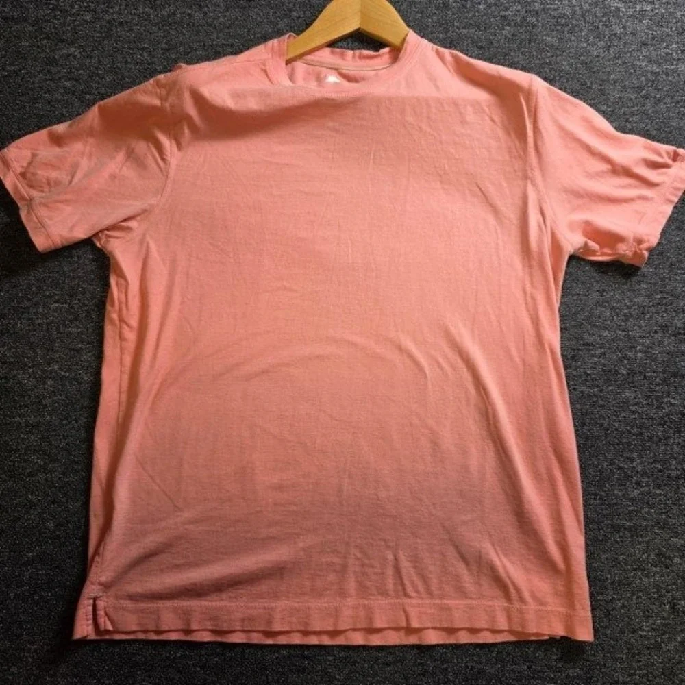 Tommy Bahama T Shirt Men‎ M Pink Short Sleeve Pima Cotton Modal Coastal Summer